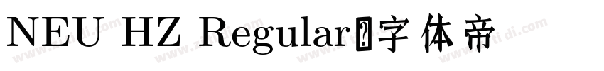 NEU HZ Regular字体转换